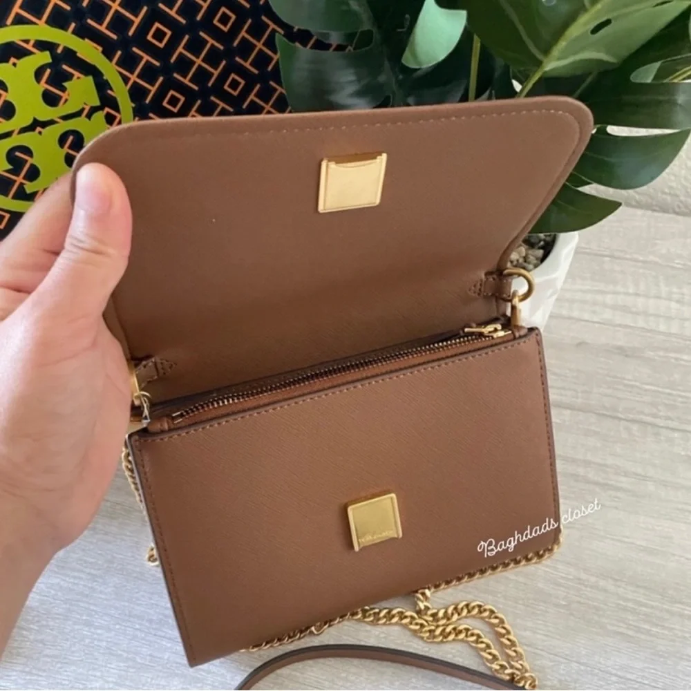 New,Tory Burch emerson chain crossbody wallet - Picture 5 of 10